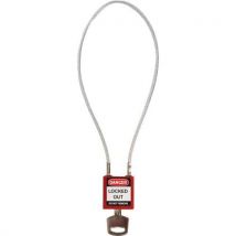 Red compact safety padlock 40 cm - keyed different