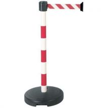 Pvc post with strap 90 cm red/white