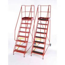 Steel platform ladder - 14 punched treads - tb davies mob-hd