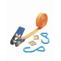 Retaining strap kit with tensioning ratchet