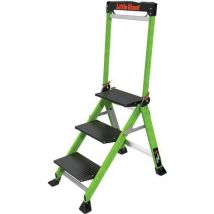 3 tread fibreglass platform hi viz stepladder - little giant