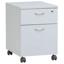 Solo 2-drawer desk pedestal light grey