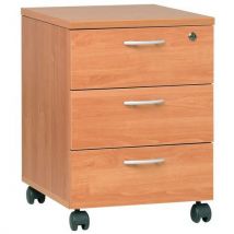 Solo 3-drawer desk pedestal alder wood