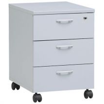 Solo 3-drawer desk pedestal light grey