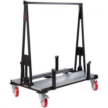 Folding Board Trolley Loadall - Up To 24 Plasterboard Sheets - Black - Armorgard