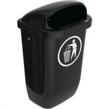 Charcoal 50-l public waste bin