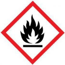 100 flammable symbol labels hxw 23x23mm