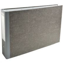 Lever arch file grey marble 80-mm spine a3 horizontal grey
