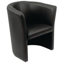 1-seater club chair black black