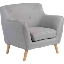 Low-backed fabric armchair - grey - teknik skandi