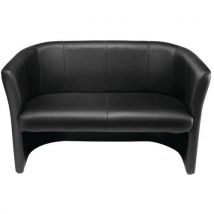 2-seater club chair black black