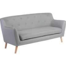 Three seater fabric sofa - grey - skandi teknik