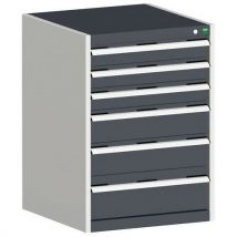 Bott - Dark grey cubio 6 drawer cabinet 900x650x650mm