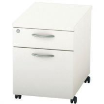 Satellite 2 drawer mobile pedestal white
