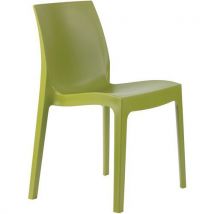 Strata polypropylene bistro chair green