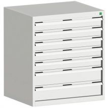 Light grey 7 drawer bott cabinet 900x800x650mm