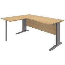 Ticka L legs compact desk left – beech l160xd140 cm
