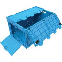 Folding Euro Containers with Hinged Lid 66L Capacity