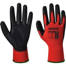 Red pu-coated light task safety gloves - size 9 - a641