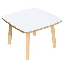Woody low table white