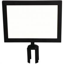 Black A4 Horizontal Display Panel for Belt Barriers