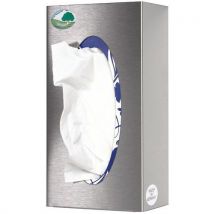 Single wall support for glove or tissue box - s/less steel