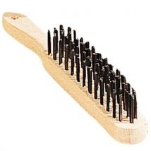 Flat steel brush with handle