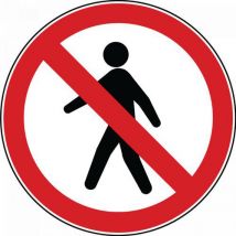 Pack of 5 - No Pedestrians Round Vinyl Sign