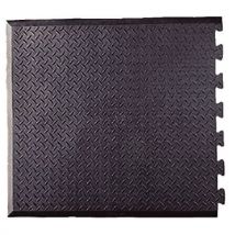Black clip-on edge anti-fatigue mat - 71x79 cm