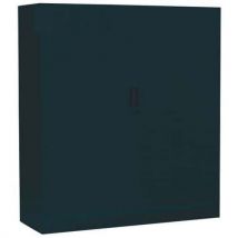 Anthracite monobloc cabinet with tambour doors h136xl120 anthracite doors 3 shelves nf