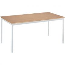 Manutan aluminium/oak table 1800 x 800mm