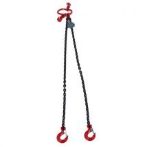 Manutan 1600kg adjustable 2 leg chain sling with latch hook