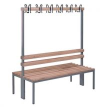 Bench and coat hook combination double sided 16 hooks