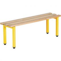 Yellow locker bench seat 1200mm wide