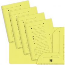 Hv folder two flaps pastel yellow