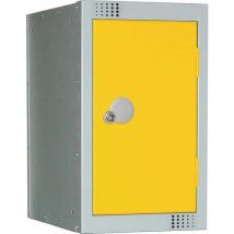 Yellow 1 door quarto locker 512x300x450mm cylinder lock