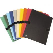 10 b-bloc expandable folders with strap 24x32 assorted
