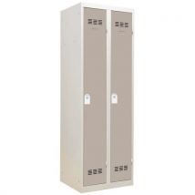 2-column clean industry locker with keys 300 mm taupe