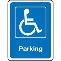 Aluminium disabled parking sign hxw 400x300mm