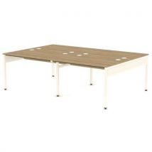 Libra 4 bench desk set 1200mm birch