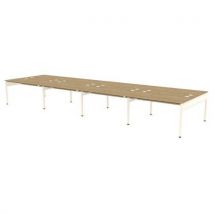 Libra 8 bench desk set 1400mm birch