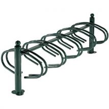 New york bicycle rack with a round metal frame galvanised 10 bikes