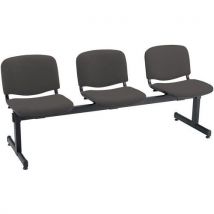 Agora three-seater beam bench black fabric