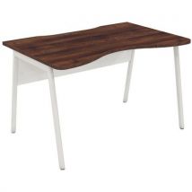 Ascend double wave desk 740x1200x800mm walnut