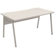 Ascend double straight desk 740x1400x800mm white