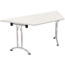 Folding trapezoidal office tables 715x1600x800mm white
