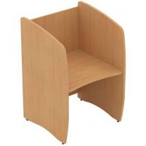 Study hub single 1230x800x800mm beech