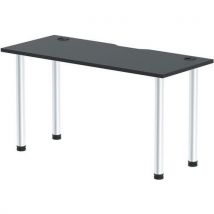 Straight table - black - alu cable leg wxd 140x60 cm impulse