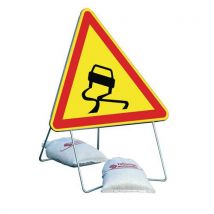 Construction site sign ak4 slippery road 1000 mm t1