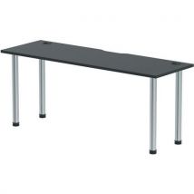 Straight table -black -chrome cable leg wxd 180x60cm impulse
